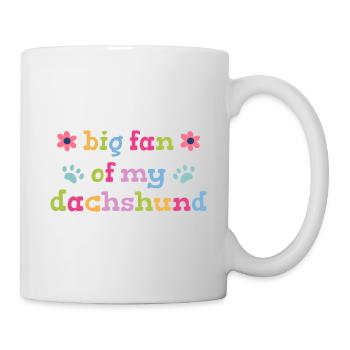 Big fan of my dachshund - Mug - white - Right