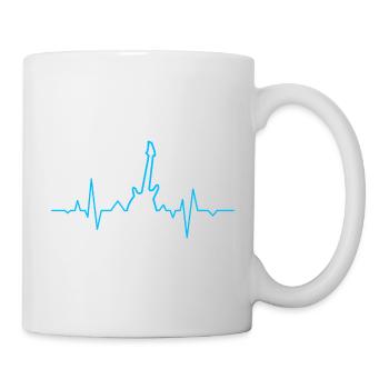 E-Gitarre Herzschlag Gitarre - Tasse - Weiß - Rechts