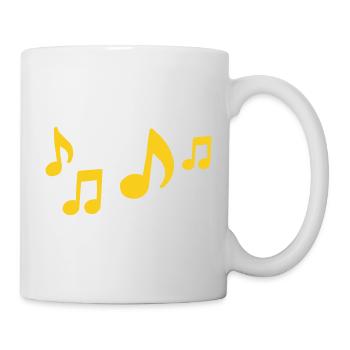 Contraste des notes jaunes - Mug blanc - blanc - Droite