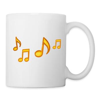 Sonnige Noten Illustration - Tasse - Weiß - Rechts