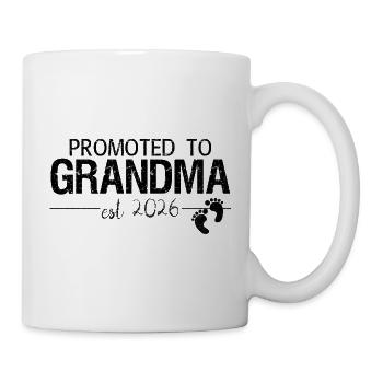 Promue Grand-mère 2026 Nouveau T-shirt de Grand-mère - Mug blanc - blanc - Droite