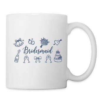 Bridesmaid Bride Squad Bow Bridal Party Wedding - Mug - white - Right