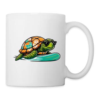 Hawaiianische Schildkröte Surfbrett - Tasse - Weiß - Rechts