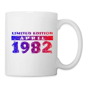44. Geburtstag Limited Edition 04/1982 - Tasse - Weiß - Rechts