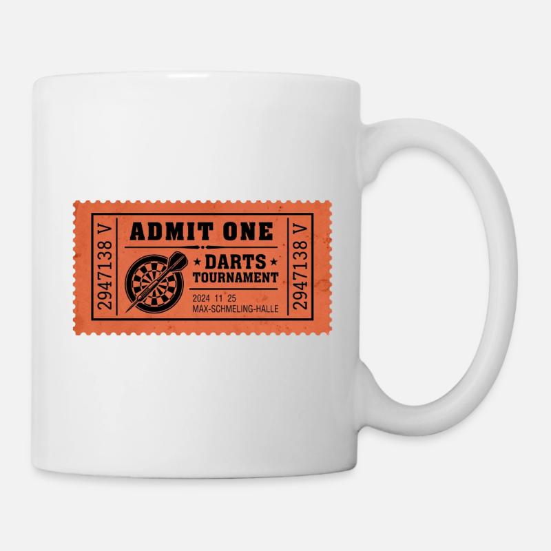 Darts Tournament Ticket 2024 - Mug - white