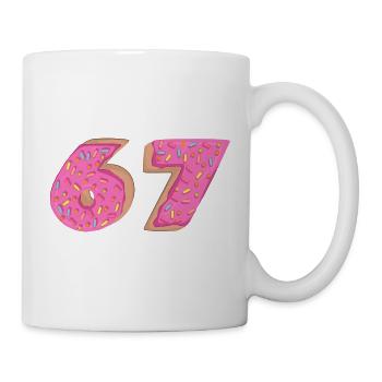 67 - Soixante-sept Numéro 67 Donut I-ce Cream Meme - Mug blanc - blanc - Droite