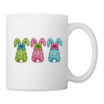 Lapins de Pâques Lapin de Pâques 3 Lapins Fictifs Lapins Pâques - Mug blanc - blanc - Droite