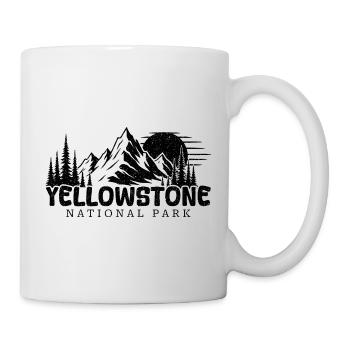Yellowstone National Park Love Hiking - Mug - white - Right