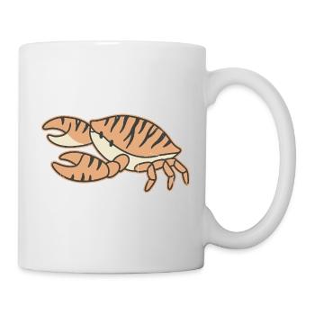 Orange Crab Striped Cartoon Tiger Stripes - Mug - white - Right