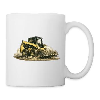 Vintage Skid Steer Loader Construction Site Construction Machine - Mug - white - Right