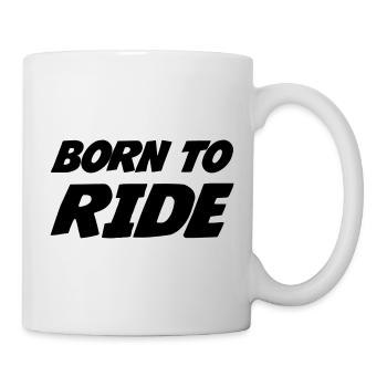 Geboren, um ein Pferd zu reiten: Wildes Design - Tasse - Weiß - Rechts
