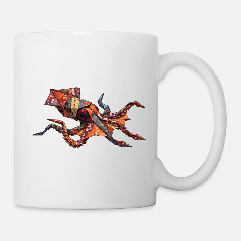Patchwork de crabe en origami - Mug blanc - blanc