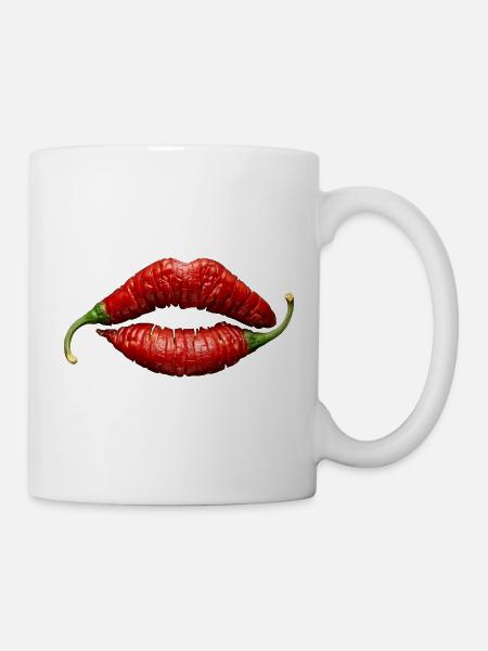 Peperoni - Tasse - Weiß