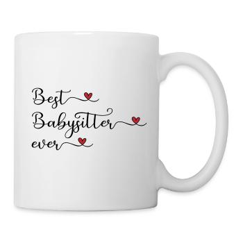 Bester Babysitter - Tasse - Weiß - Rechts