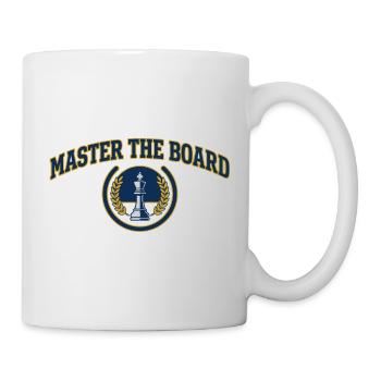 Maître de l'Échiquier Blason Roi Échecs Premium - Mug blanc - blanc - Droite