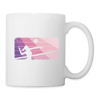 Joueuse de volley-ball de beach-volley féminin - Mug blanc - blanc - Droite