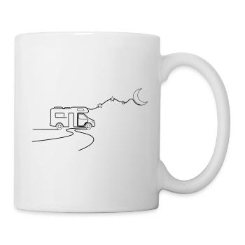 wohnmobil sterne mond - Tasse - Weiß - Rechts
