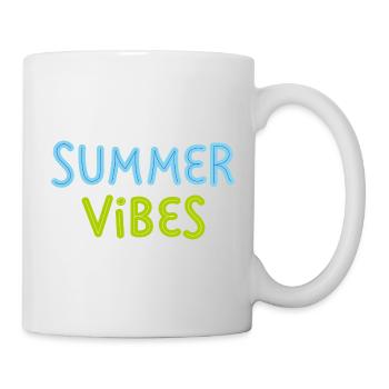 Summer Vibes Bright Color Minimal Fun Design - Tasse - Weiß - Rechts