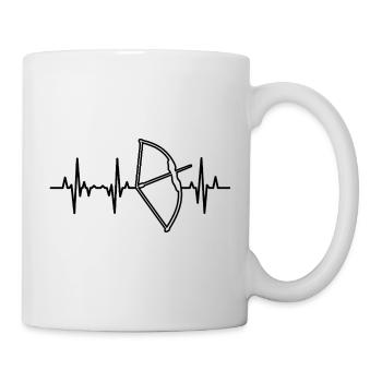 Bow and arrow heartbeat - Mug - white - Right