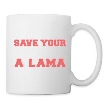 Épargne-toi du drame à un lama - Mug blanc - blanc - Droite