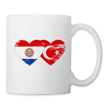 Paraguay Türkei Flagge Herz used - Tasse - Weiß - Rechts