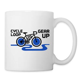 Motivational Gear Up Bicycle Loop - Mug - white - Right