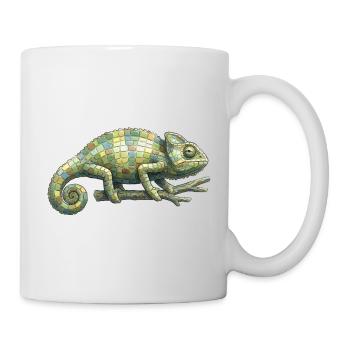Chameleon Mosaic - Geometric for Reptile Fans - Mug - white - Right