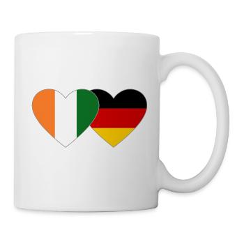 Cœur du drapeau de la Côte d’Ivoire et de l’Allemagne - Mug blanc - blanc - Droite