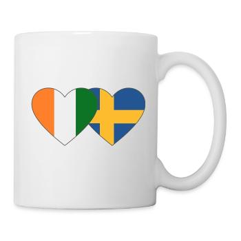 Cœur du drapeau de la Suède de la Côte d’Ivoire - Mug blanc - blanc - Droite