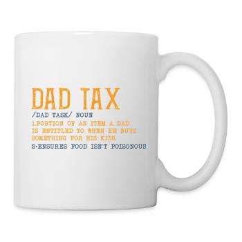 T-shirt graphique fiscal Papa - Mug blanc - blanc - Droite