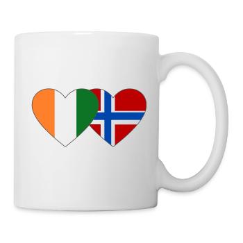 Cœur du drapeau de la Côte d’Ivoire et de la Norvège - Mug blanc - blanc - Droite