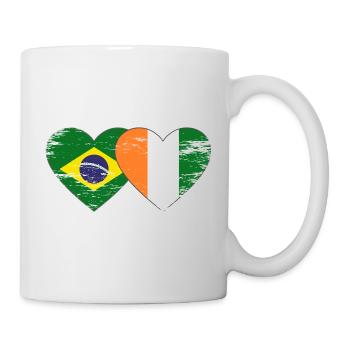Brasillien_Elfenbeinkueste_Flagge_Herz_used - Mug - white - Right