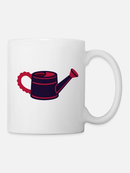 Gießkanne Wasser Botanik - Tasse - Weiß