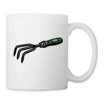 Gartenkralle Handgrubber Icon - Tasse - Weiß - Rechts