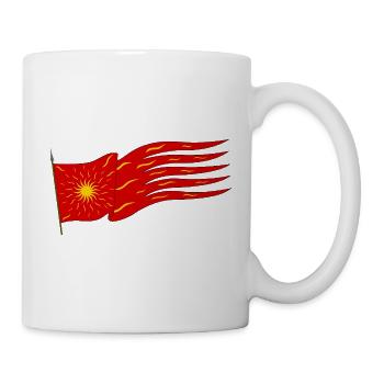 Drapeau rouge Oriflamme - Mug blanc - blanc - Droite