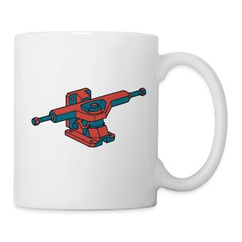 Skateur robuste à l’essieu de skateboard - Mug blanc - blanc - Droite