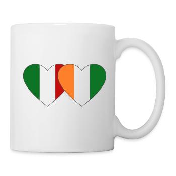Italie Côte d’Ivoire Drapeau Cœur - Mug blanc - blanc - Droite