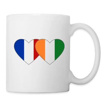 Cœur du drapeau de la France Côte d’Ivoire - Mug blanc - blanc - Droite