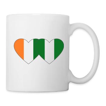 Cœur du drapeau du Nigeria de Côte d’Ivoire - Mug blanc - blanc - Droite