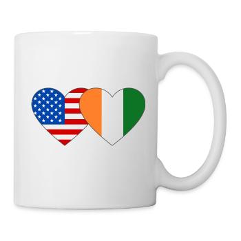 Cœur du drapeau de la Côte d’Ivoire des États-Unis - Mug blanc - blanc - Droite