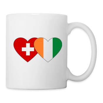 Cœur du drapeau de la Côte d’Ivoire de la Suisse - Mug blanc - blanc - Droite