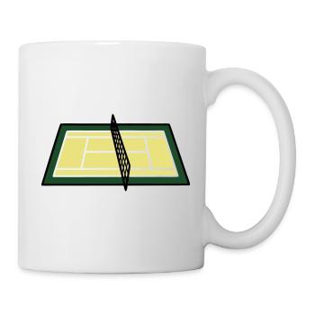 Tennis Court Court Net Geometric - Mug blanc - blanc - Droite