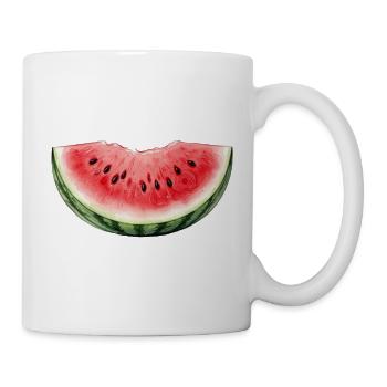 Wassermelone aquarell  - Tasse - Weiß - Rechts