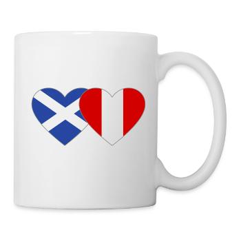 Schottland Peru Flagge Herz  - Tasse - Weiß - Rechts