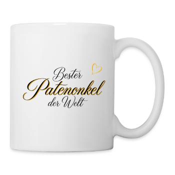 Edles Geschenk für den Patenonkel - Tasse - Weiß - Rechts