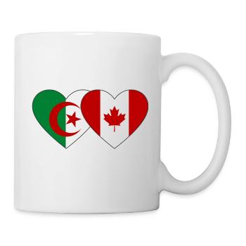 Algerien_Kanada_Flagge_Herz - Mug - white - Right