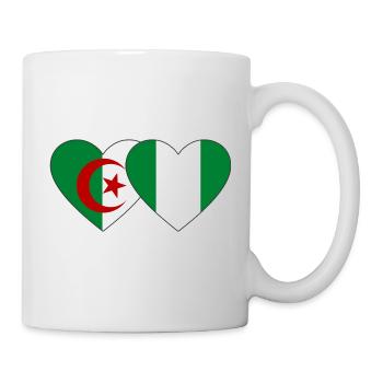 Drapeau Algérie Nigéria Cœur utilisé - Mug blanc - blanc - Droite