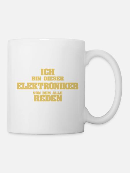Arbeit Elektroniker - Tasse - Weiß