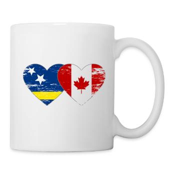 Curacao_Kanada_Flagge_Herz_used - Mug - white - Right