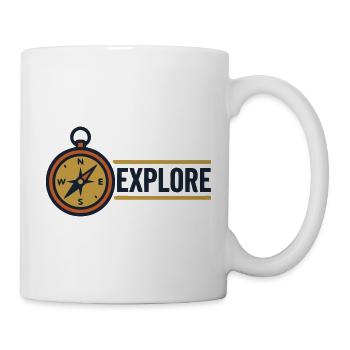 Explore Compass Discover Text - Mug - white - Right